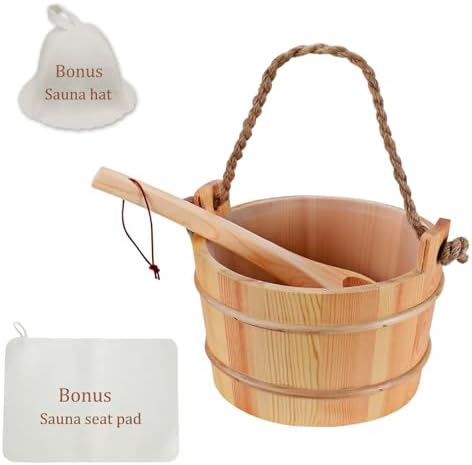 Rankų darbo pirties kaušas su samčiu